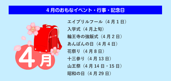 4月のおもな行事